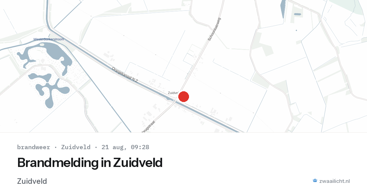 Brandmelding in Zuidveld — 21 aug 2026