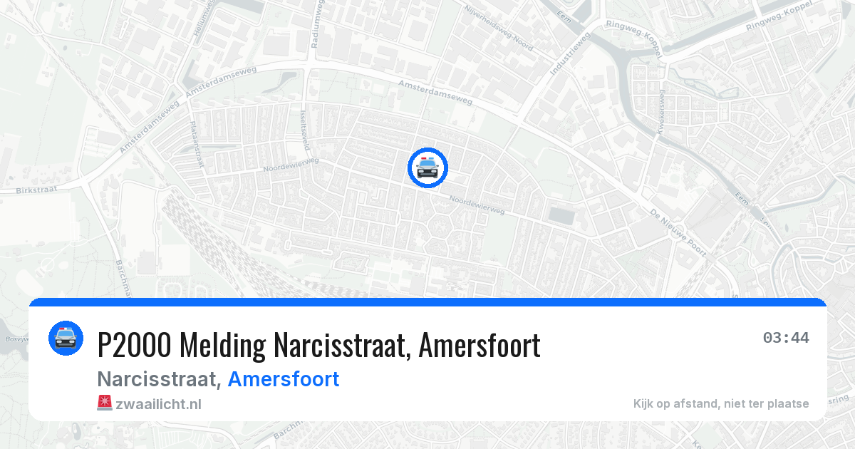 P2000 Melding Narcisstraat, Amersfoort — 7 apr 2026