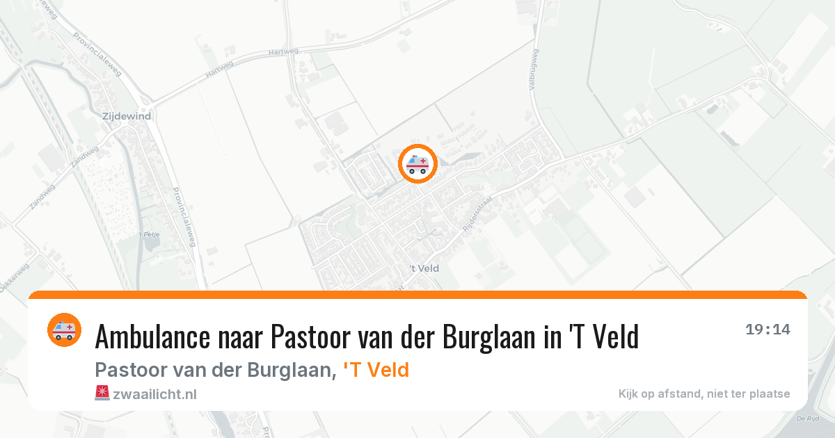 Ambulance naar Pastoor van der Burglaan in 'T Veld — 8 aug 2026