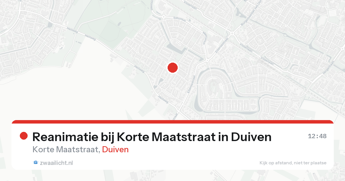 Reanimatie bij Korte Maatstraat in Duiven — 19 aug 2026