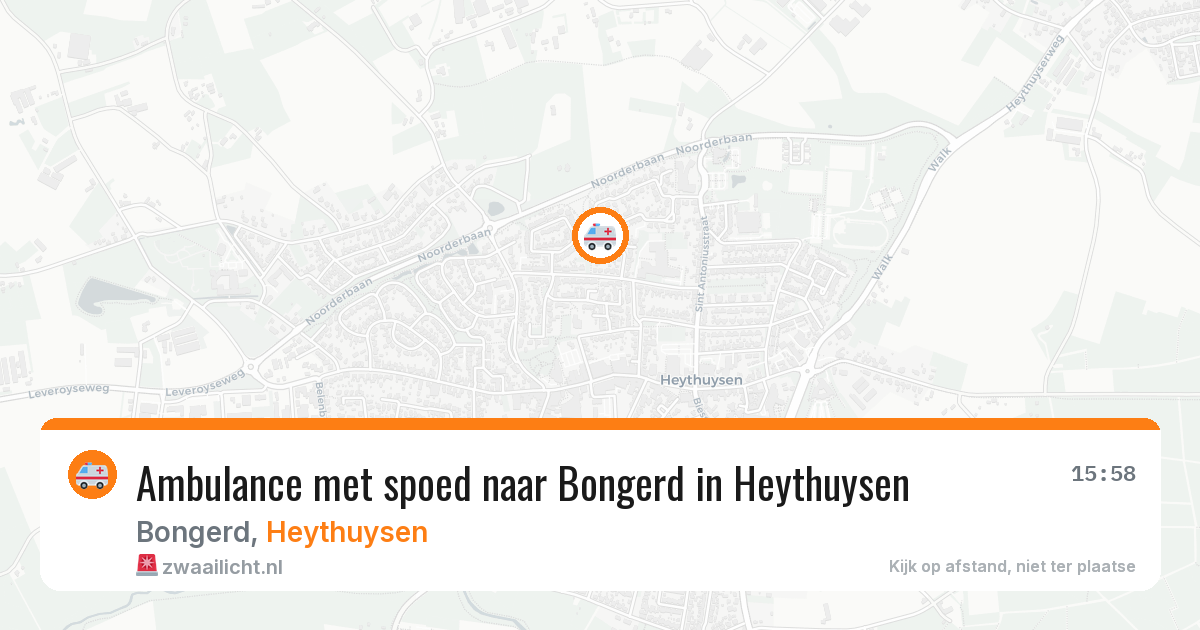 Ambulance met spoed naar Bongerd in Heythuysen — 29 jul 2026