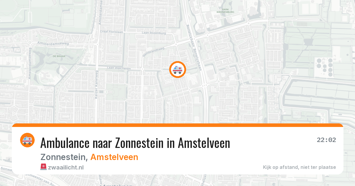 Ambulance naar Zonnestein in Amstelveen — 11 aug 2026