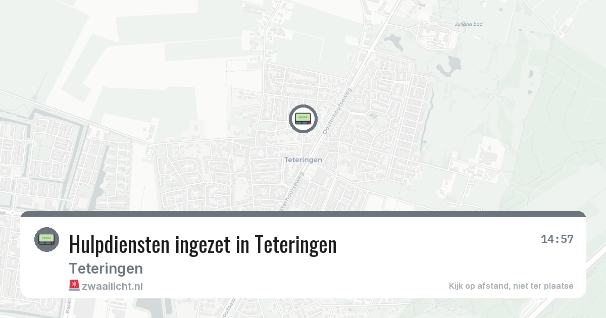 Hulpdiensten ingezet in Teteringen — 20 mei 2026 | 🚨 Zwaailicht.nl