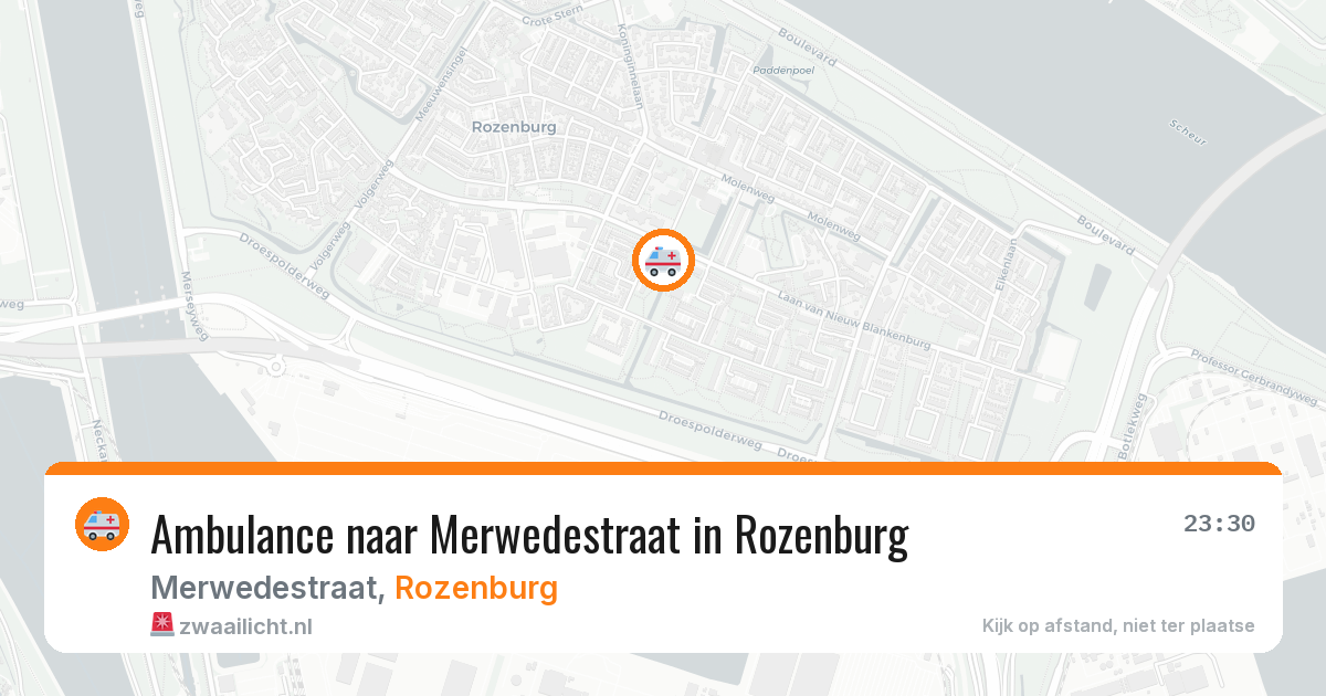 Ambulance naar Merwedestraat in Rozenburg — 4 mei 2026