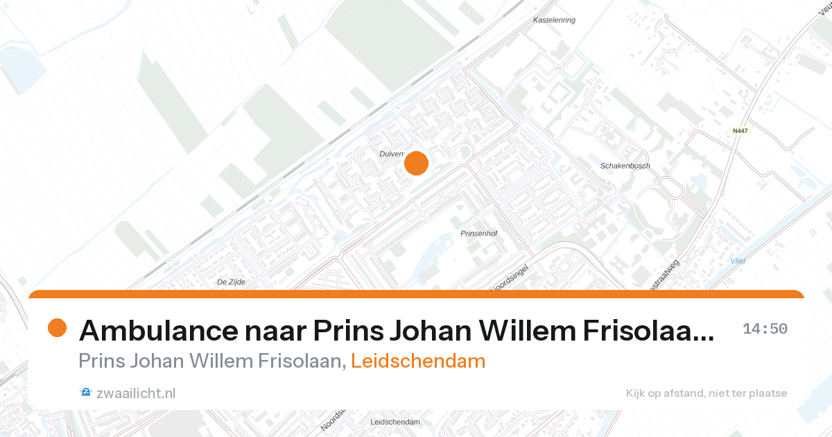 Ambulance naar Prins Johan Willem Frisolaan in Leidschendam — 28 aug 2026