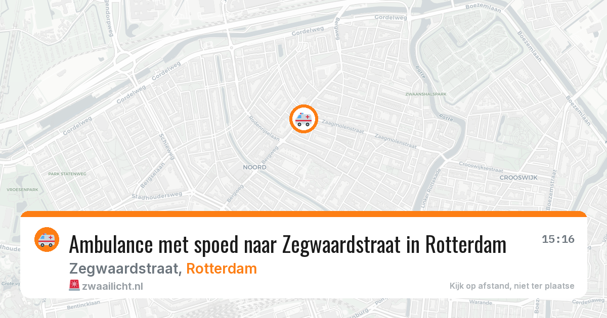 Ambulance met spoed naar Zegwaardstraat in Rotterdam — 5 jul 2026
