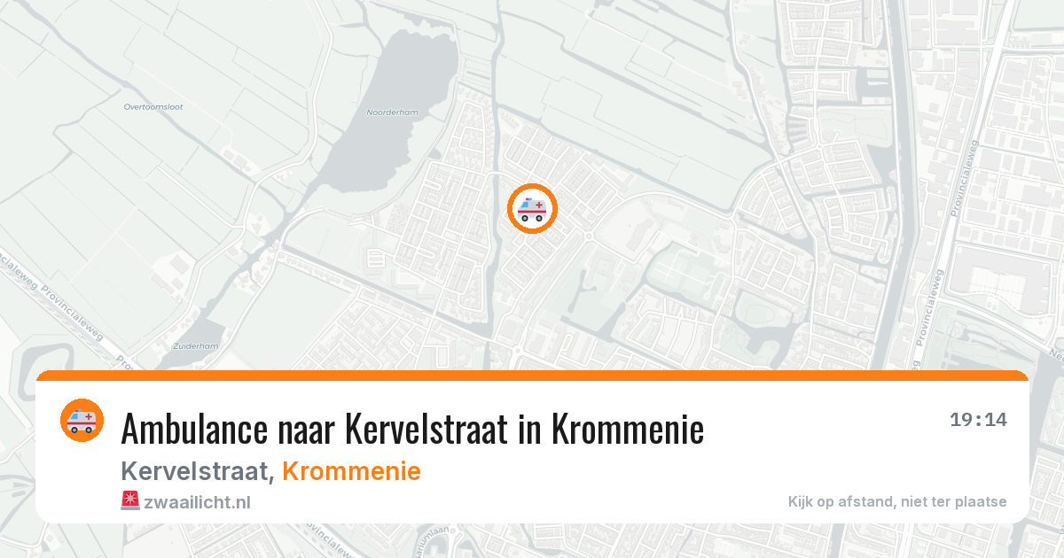 Ambulance naar Kervelstraat in Krommenie — 16 mrt 2026