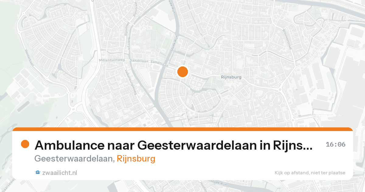 Ambulance naar Geesterwaardelaan in Rijnsburg — 16 aug 2026