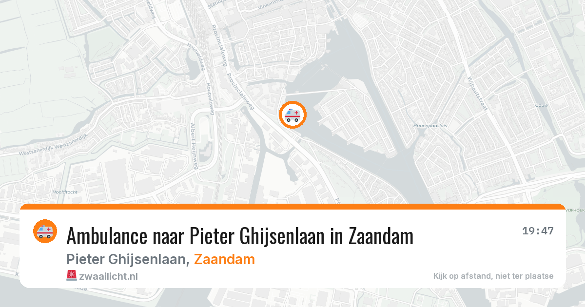 Ambulance naar Pieter Ghijsenlaan in Zaandam — 3 aug 2026