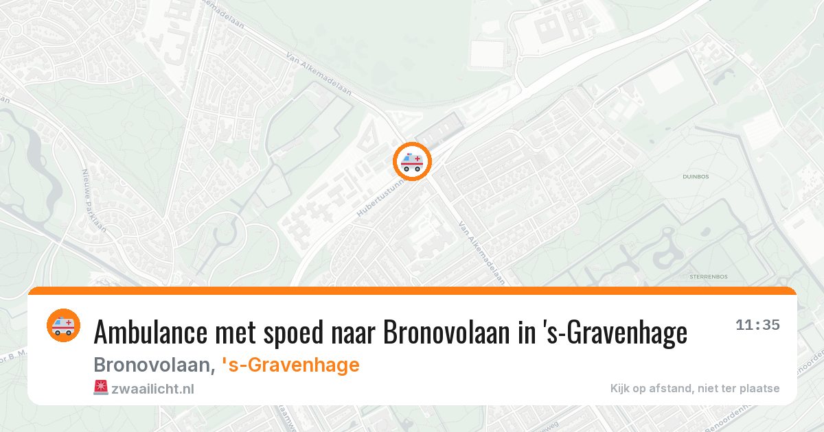Ambulance met spoed naar Bronovolaan in 's-Gravenhage — 11 aug 2026