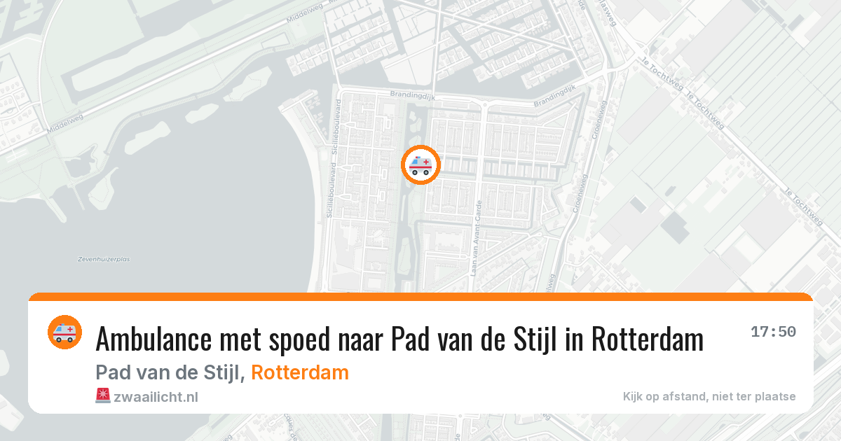 Ambulance met spoed naar Pad van de Stijl in Rotterdam — 6 jul 2026