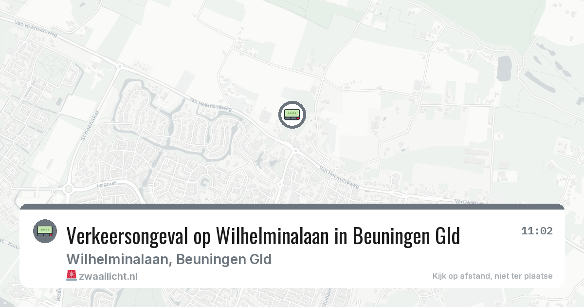 Verkeersongeval op Wilhelminalaan in Beuningen Gld — 11 jul 2026