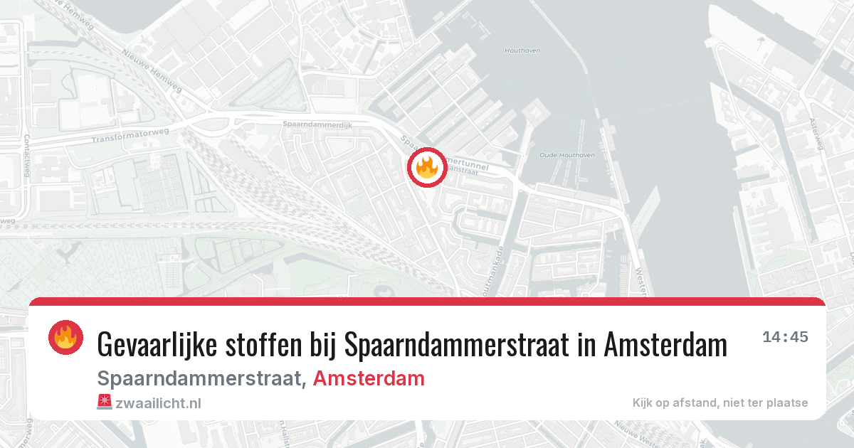 Gevaarlijke stoffen bij Spaarndammerstraat in Amsterdam — 28 jul 2026