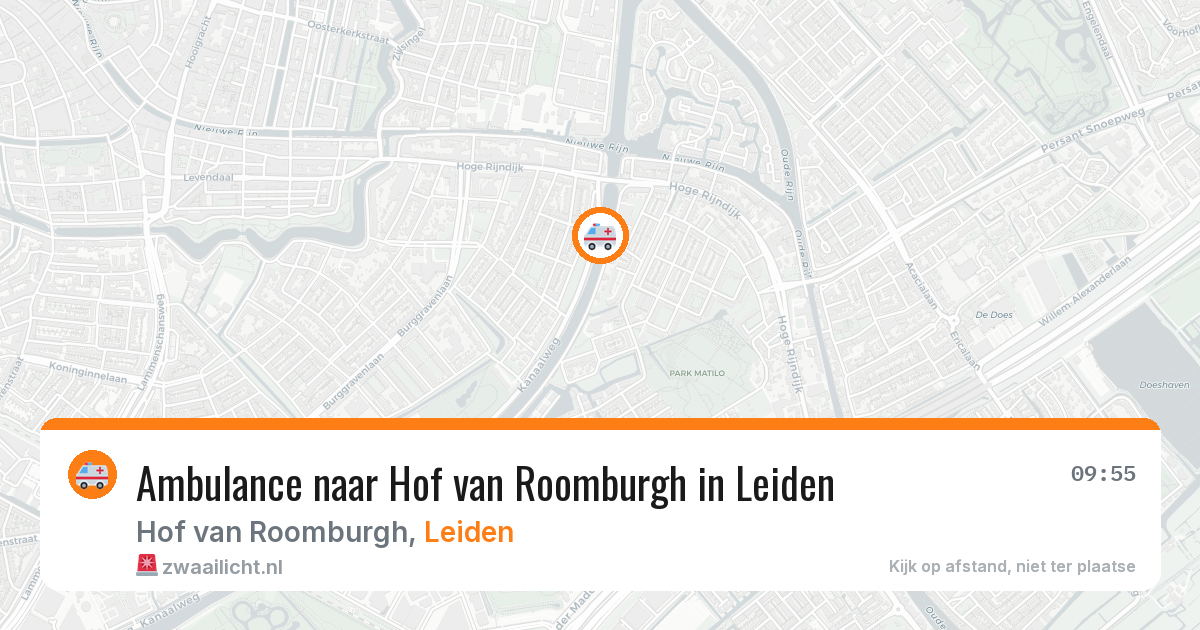 Ambulance naar Hof van Roomburgh in Leiden — 11 aug 2026