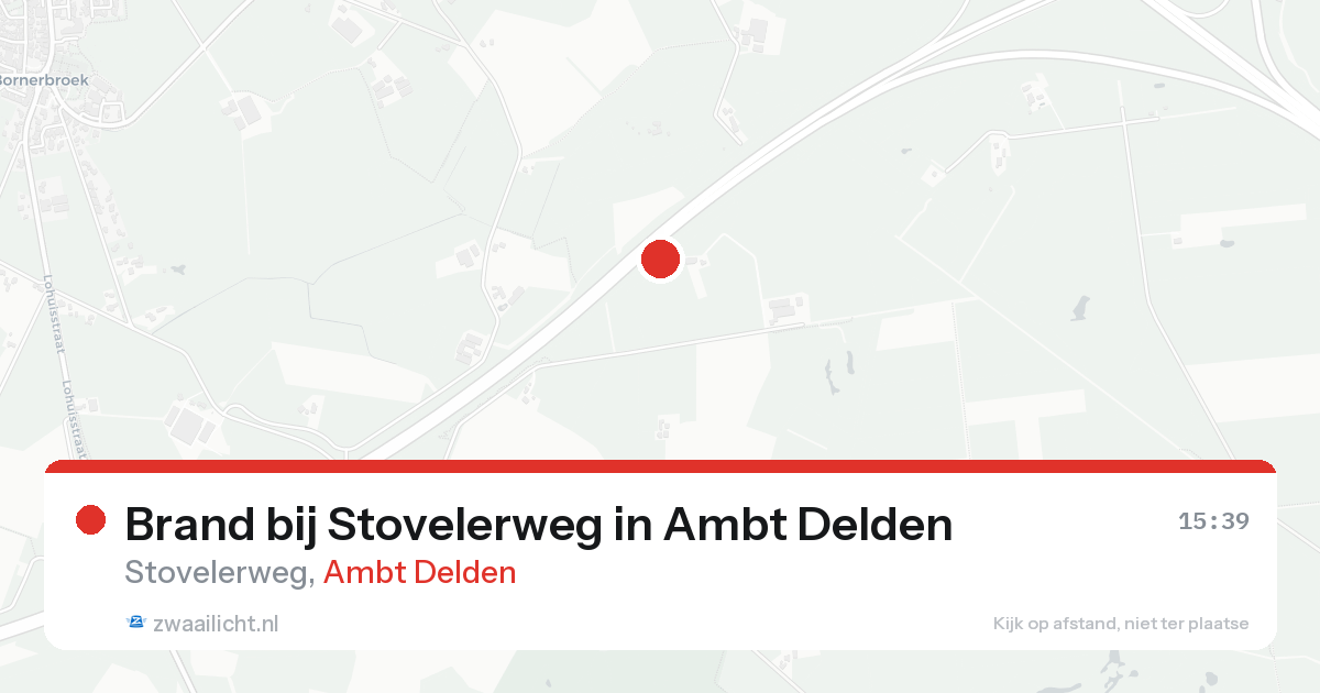 Brand bij Stovelerweg in Ambt Delden — 14 aug 2026