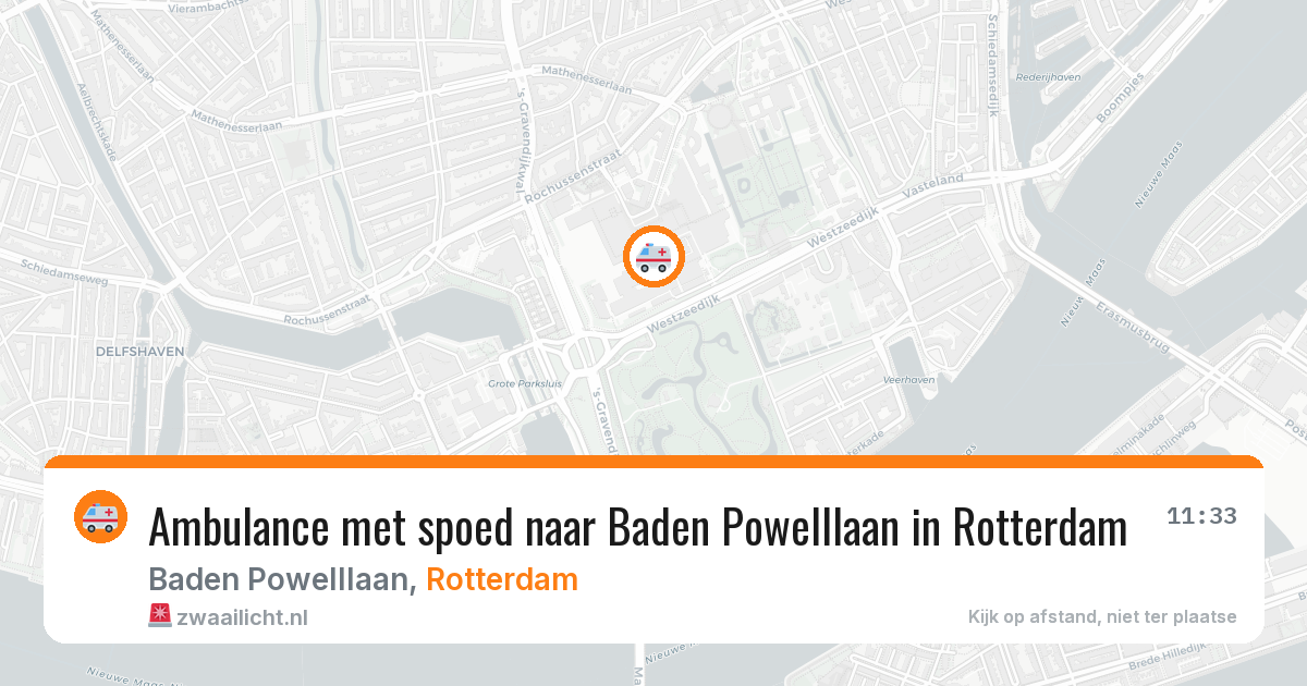 Ambulance met spoed naar Baden Powelllaan in Rotterdam — 6 apr 2026