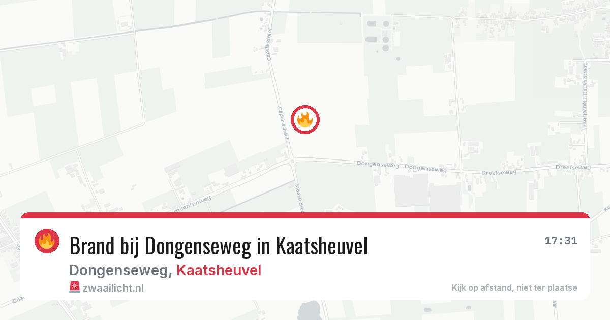 Brand bij Dongenseweg in Kaatsheuvel — 20 jul 2026