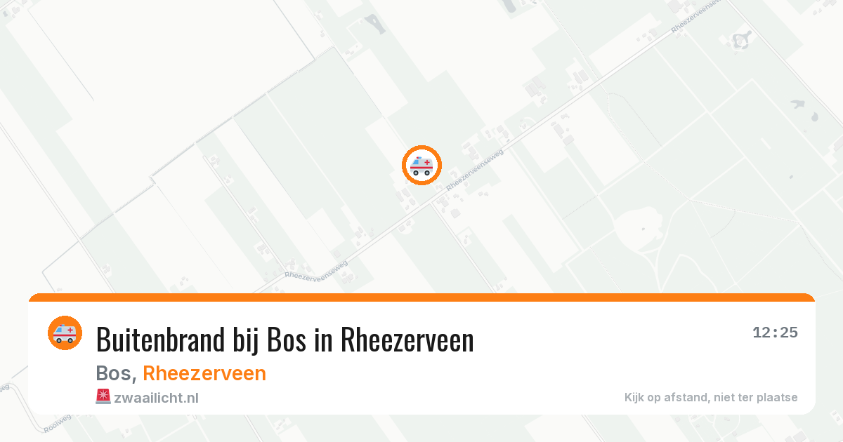 Buitenbrand bij Bos in Rheezerveen — 13 aug 2026