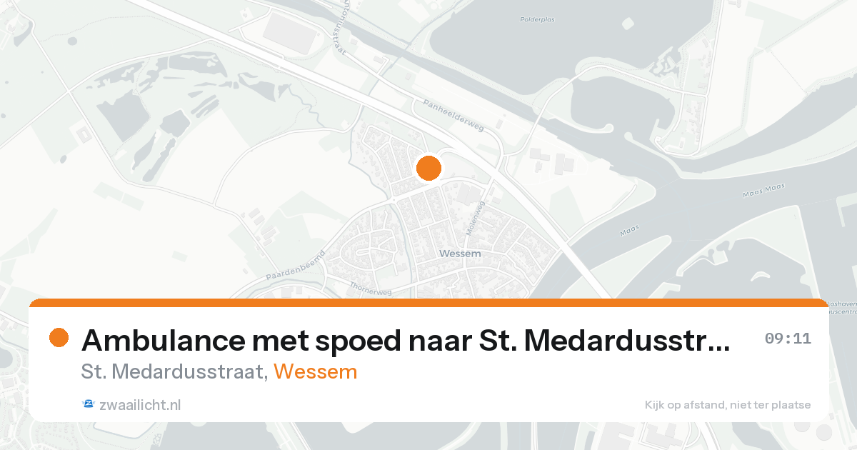 Ambulance met spoed naar St. Medardusstraat in Wessem — 5 aug 2026