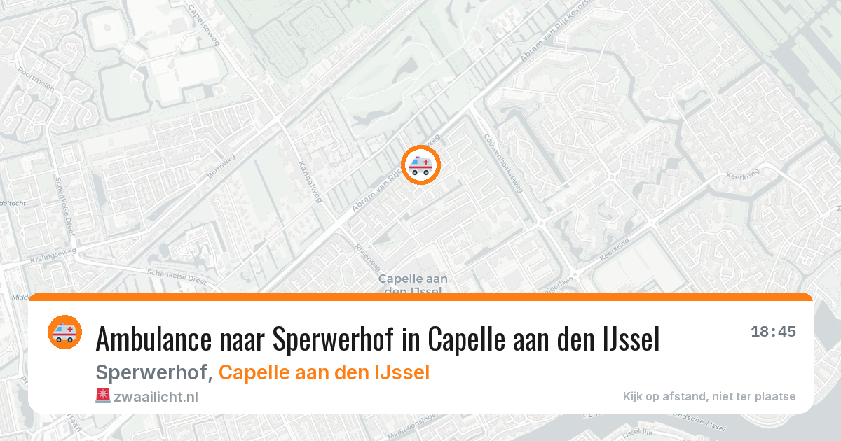 Ambulance naar Sperwerhof in Capelle aan den IJssel — 9 aug 2026