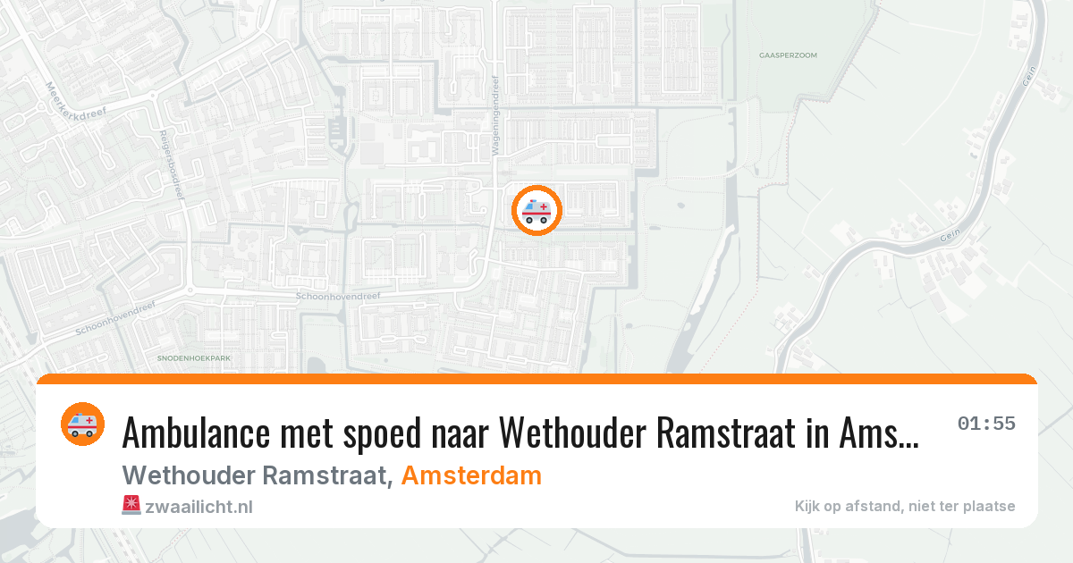 Ambulance met spoed naar Wethouder Ramstraat in Amsterdam — 26 jul 2026