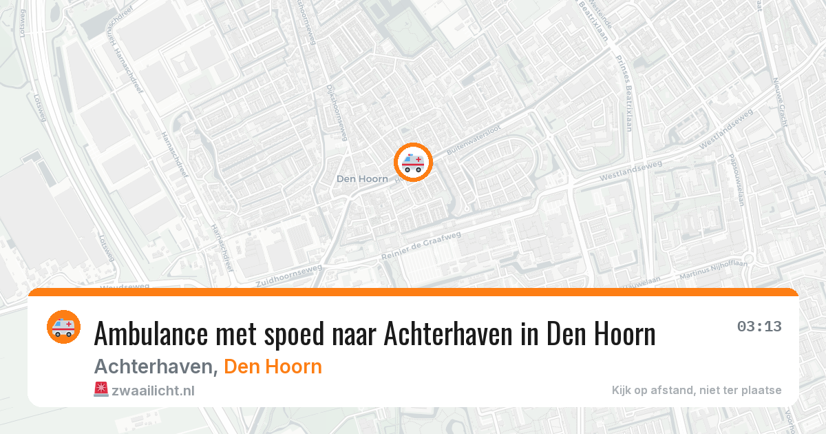 Ambulance met spoed naar Achterhaven in Den Hoorn — 10 mei 2026