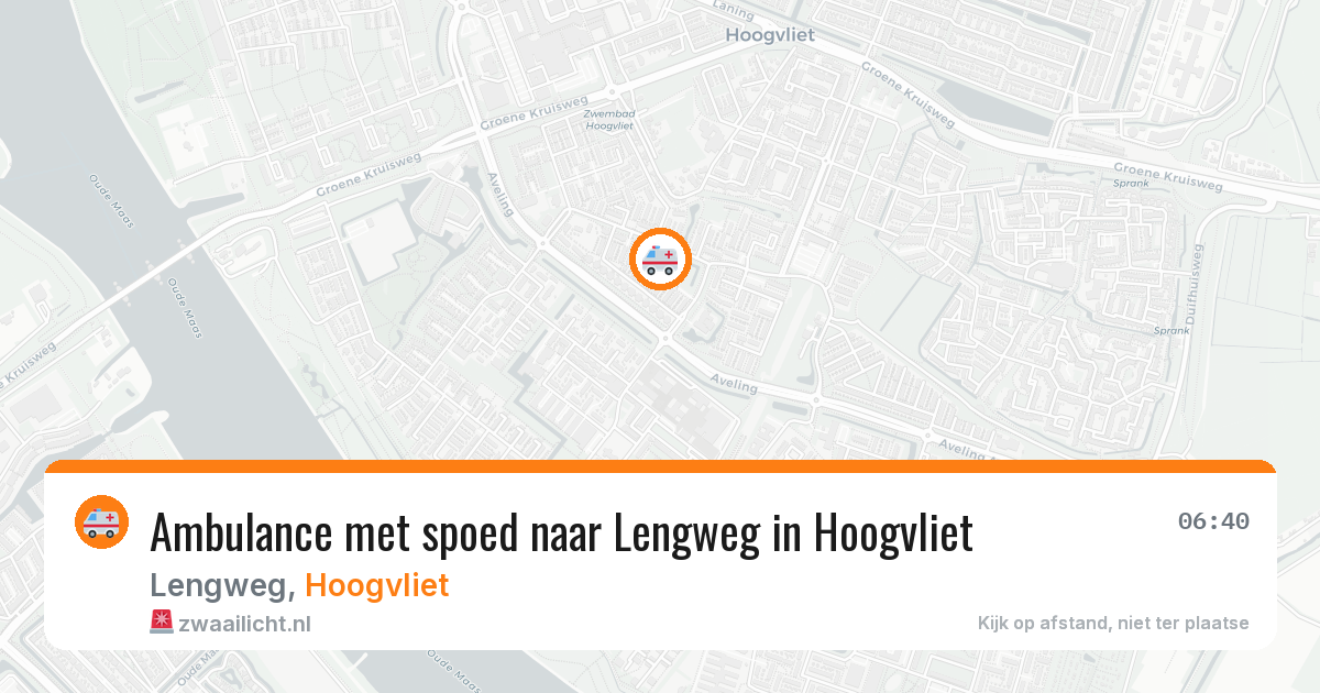 Ambulance met spoed naar Lengweg in Hoogvliet — 29 jun 2026