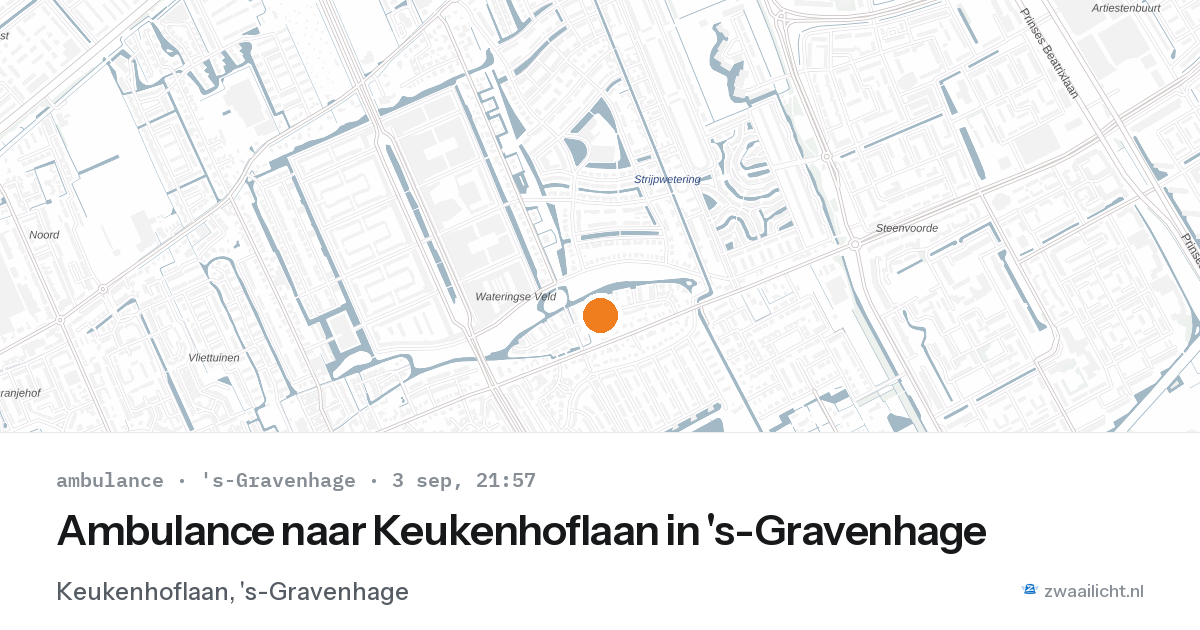 Ambulance naar Keukenhoflaan in 's-Gravenhage — 3 sep 2026
