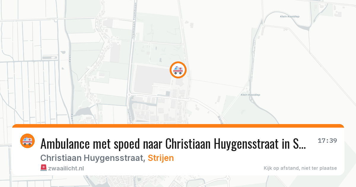 Ambulance met spoed naar Christiaan Huygensstraat in Strijen — 25 feb 2026