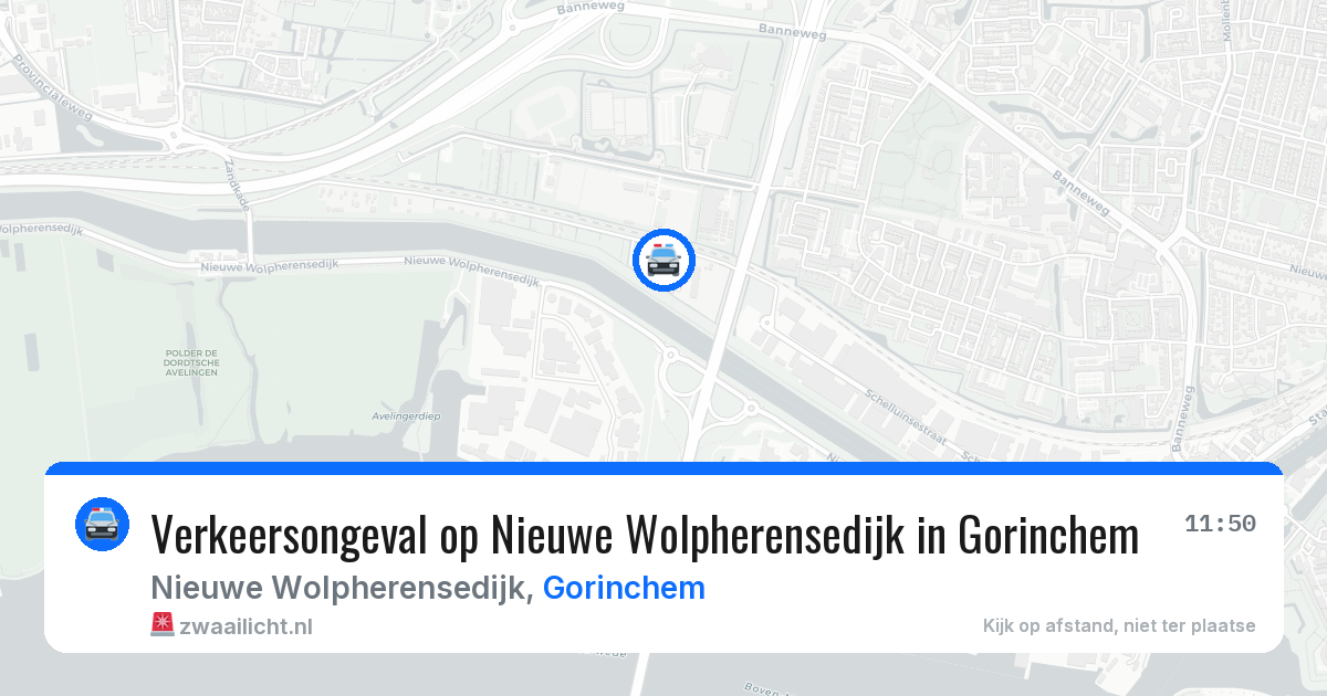 Verkeersongeval op Nieuwe Wolpherensedijk in Gorinchem — 18 mei 2026