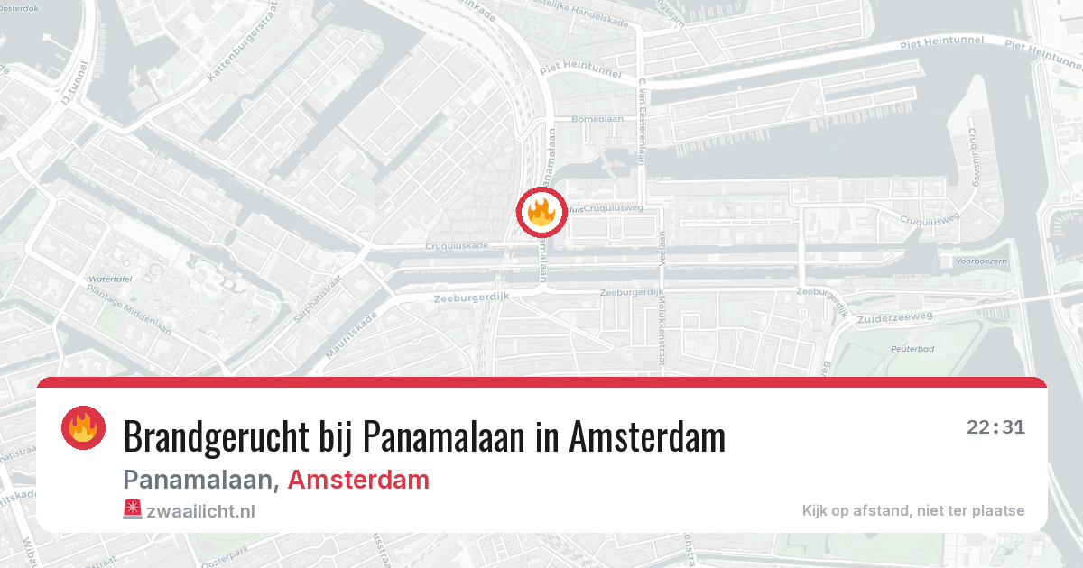 Brandgerucht bij Panamalaan in Amsterdam — 25 jun 2026