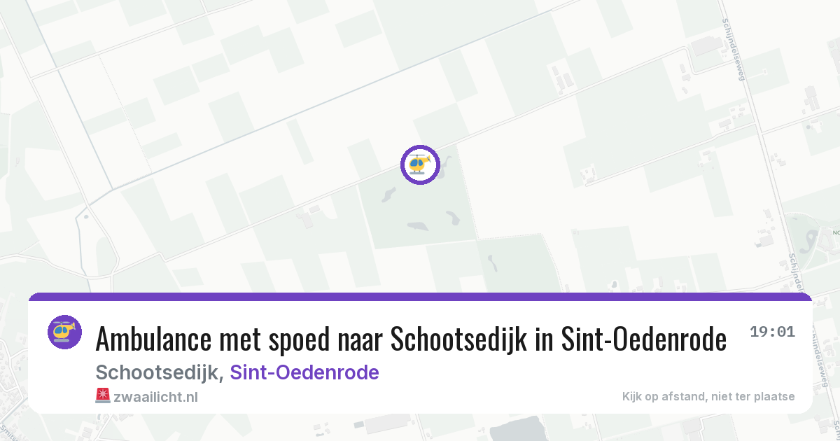 Ambulance met spoed naar Schootsedijk in Sint-Oedenrode — 2 aug 2026