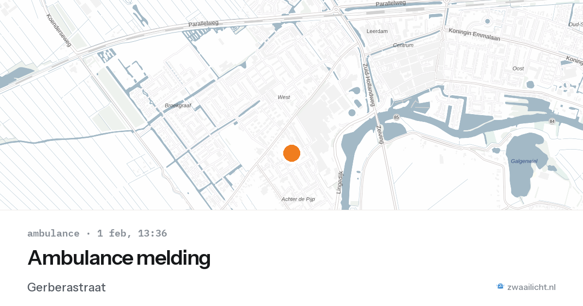 Ambulance melding — 1 feb 2026