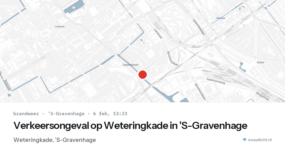 Verkeersongeval op Weteringkade in 'S-Gravenhage — 6 feb 2026