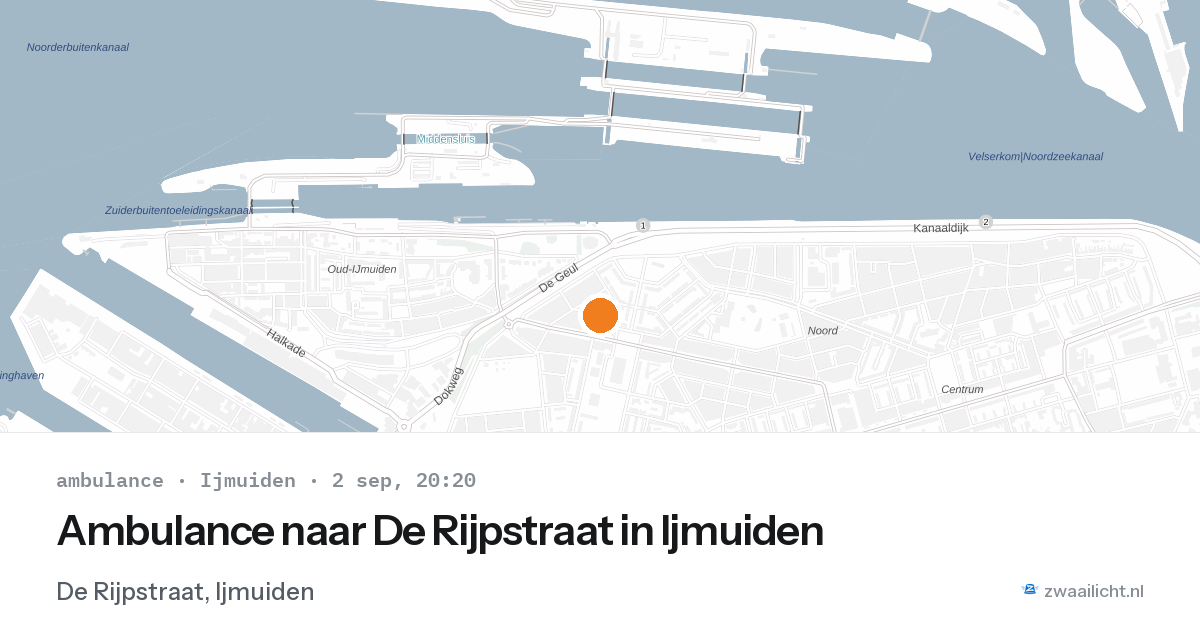 Ambulance naar De Rijpstraat in Ijmuiden — 2 sep 2026