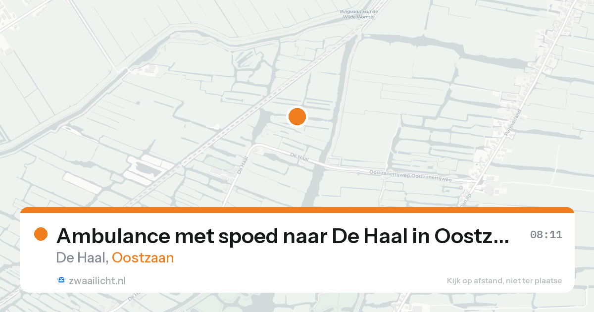Ambulance met spoed naar De Haal in Oostzaan — 19 mei 2026