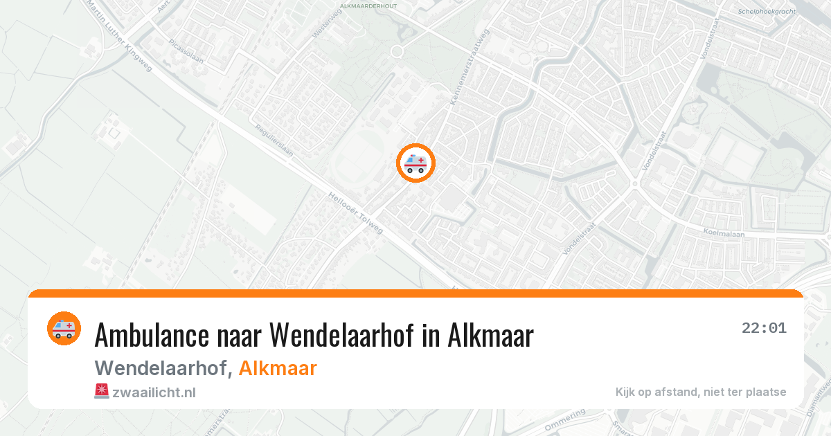 Ambulance naar Wendelaarhof in Alkmaar — 21 apr 2026