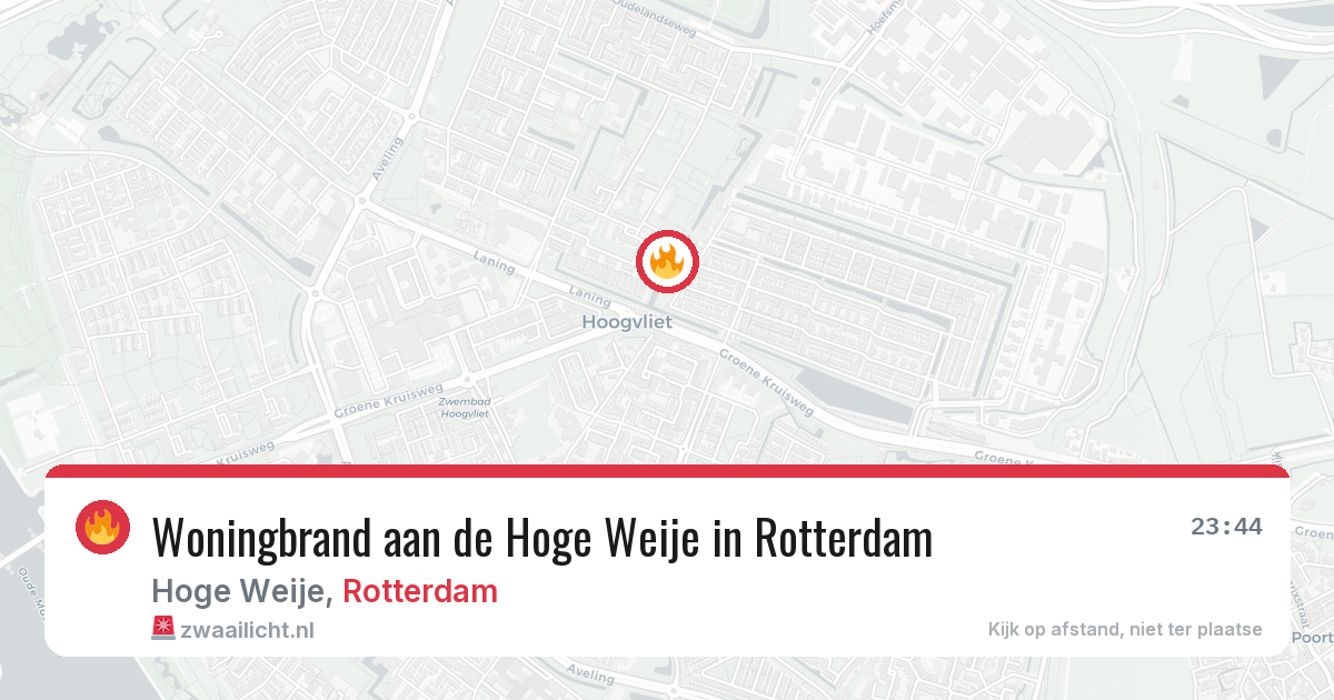 Woningbrand aan de Hoge Weije in Rotterdam — 3 jun 2026