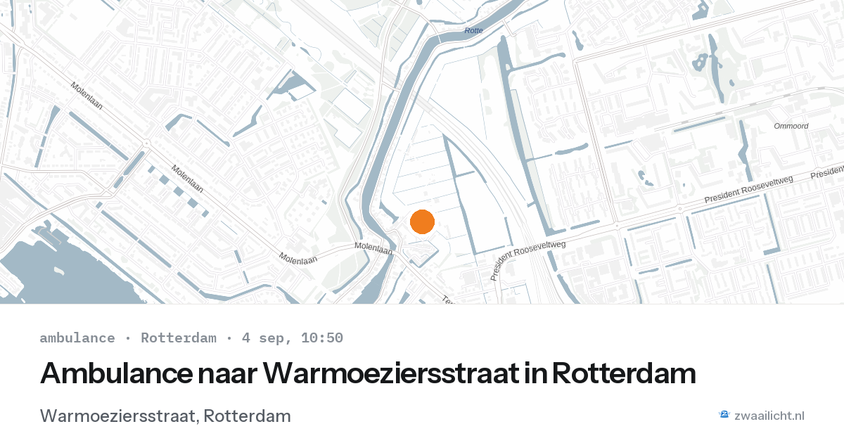 Ambulance naar Warmoeziersstraat in Rotterdam — 4 sep 2026