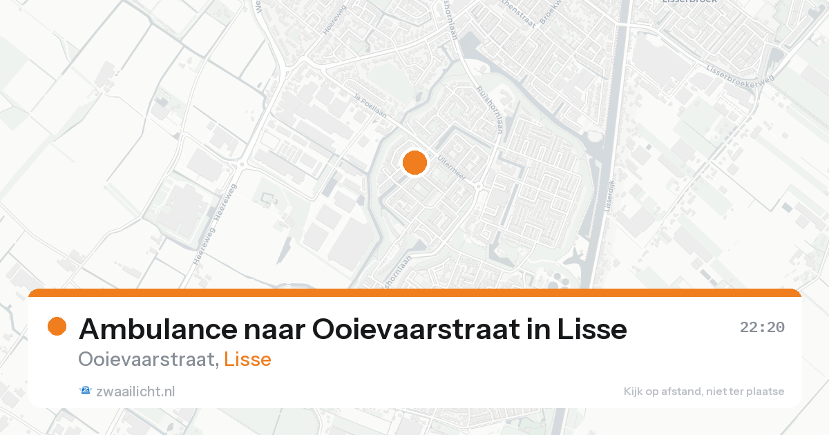 Ambulance naar Ooievaarstraat in Lisse — 19 aug 2026