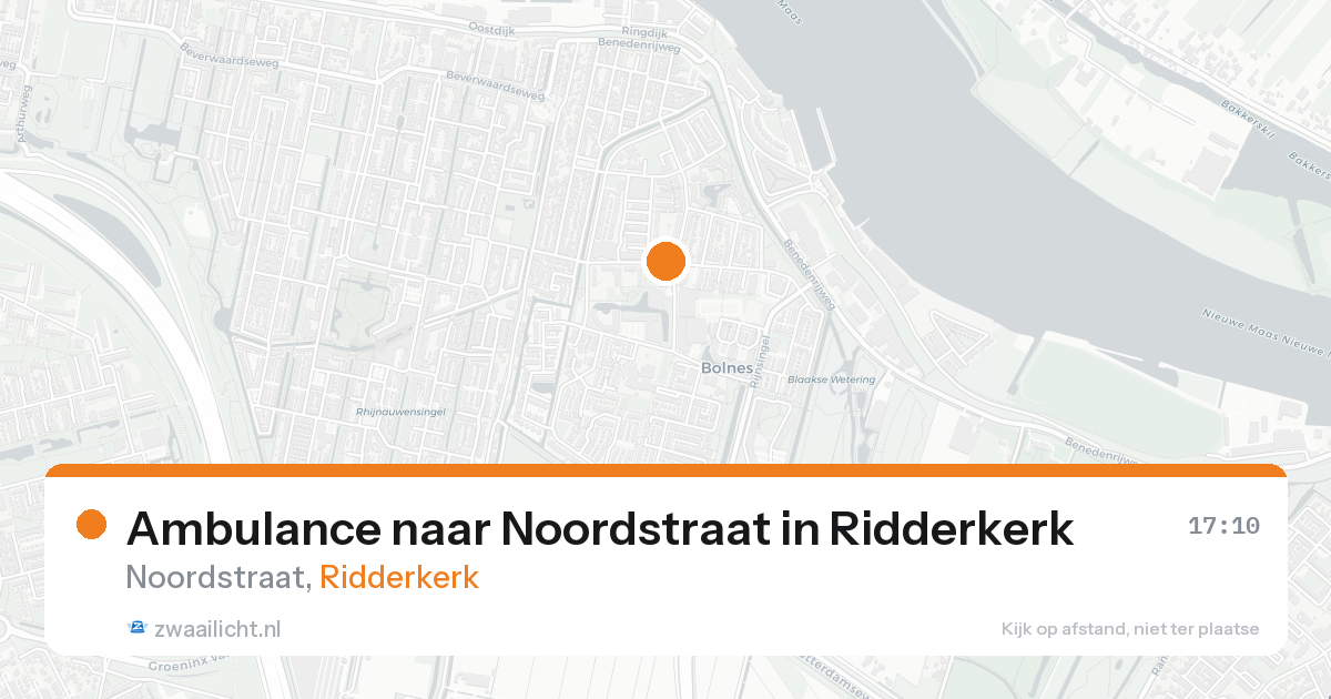 Ambulance naar Noordstraat in Ridderkerk — 25 aug 2026