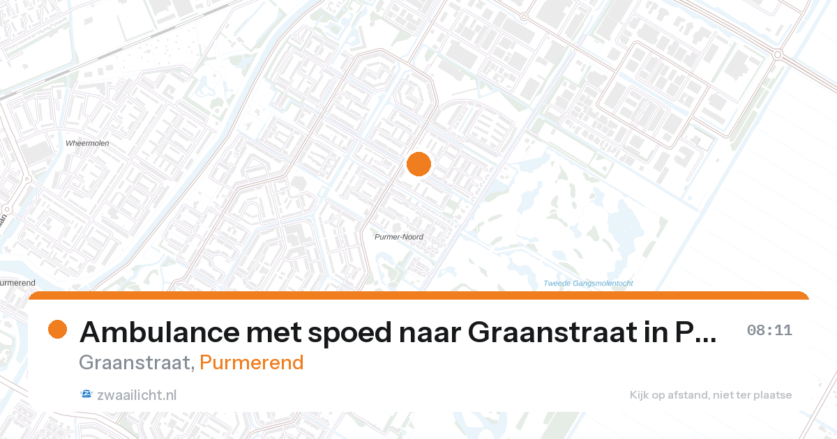 Ambulance met spoed naar Graanstraat in Purmerend — 15 jun 2026
