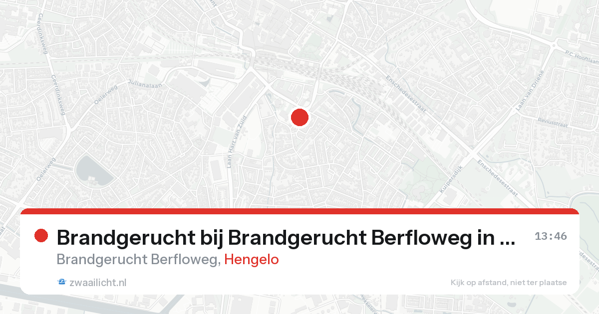 Brandgerucht bij Brandgerucht Berfloweg in Hengelo — 31 jan 2026