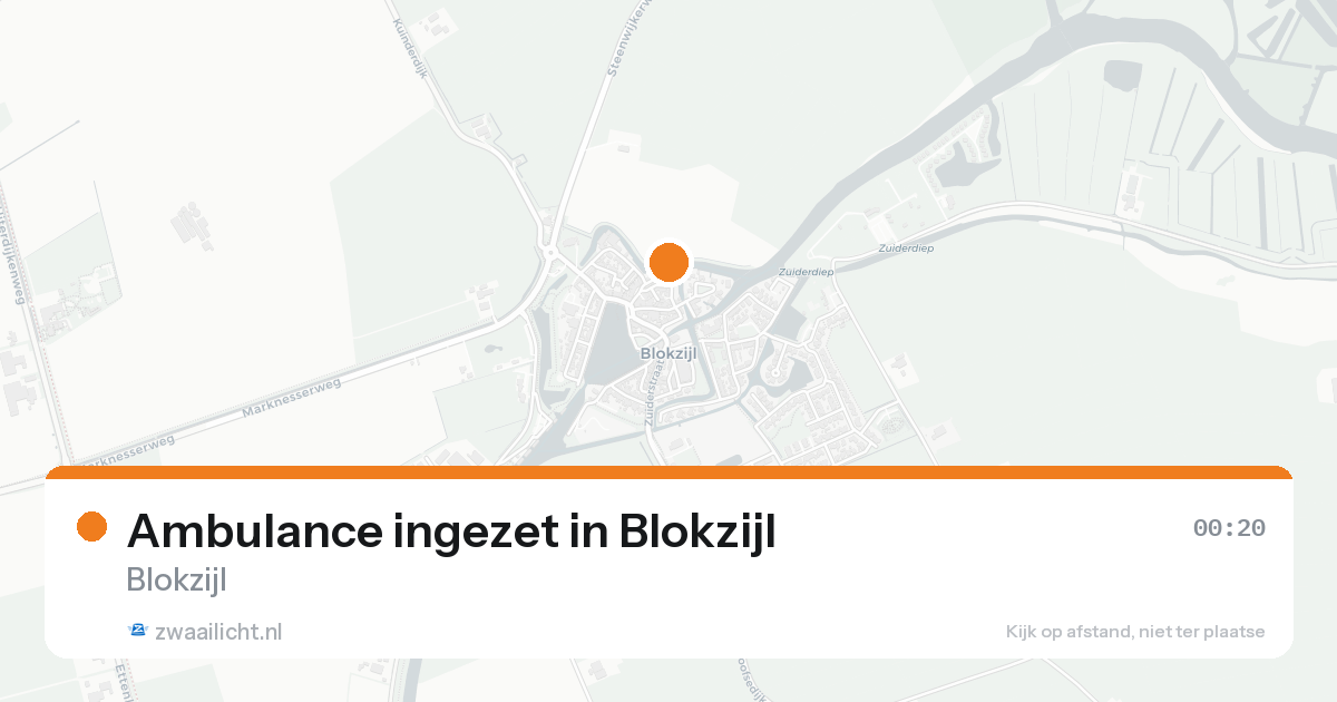 Ambulance ingezet in Blokzijl — 9 aug 2026