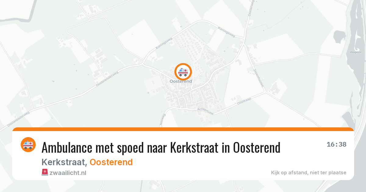 Ambulance met spoed naar Kerkstraat in Oosterend — 31 jul 2026