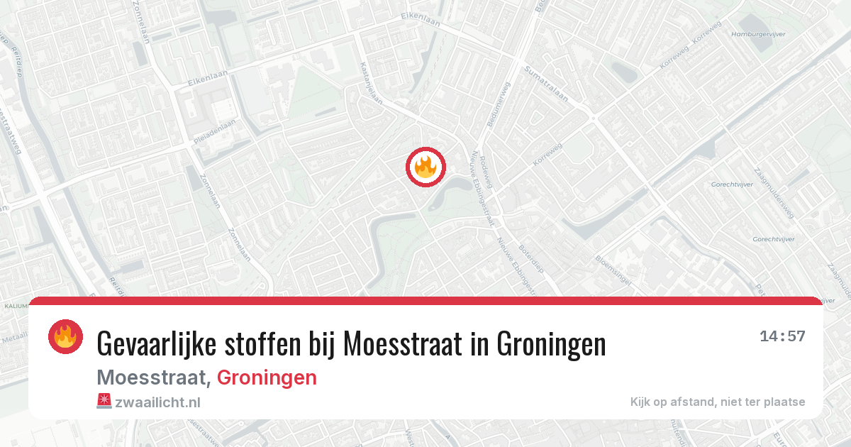 Gevaarlijke stoffen bij Moesstraat in Groningen — 1 jul 2026