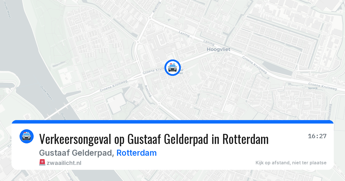 Verkeersongeval op Gustaaf Gelderpad in Rotterdam — 27 jun 2026