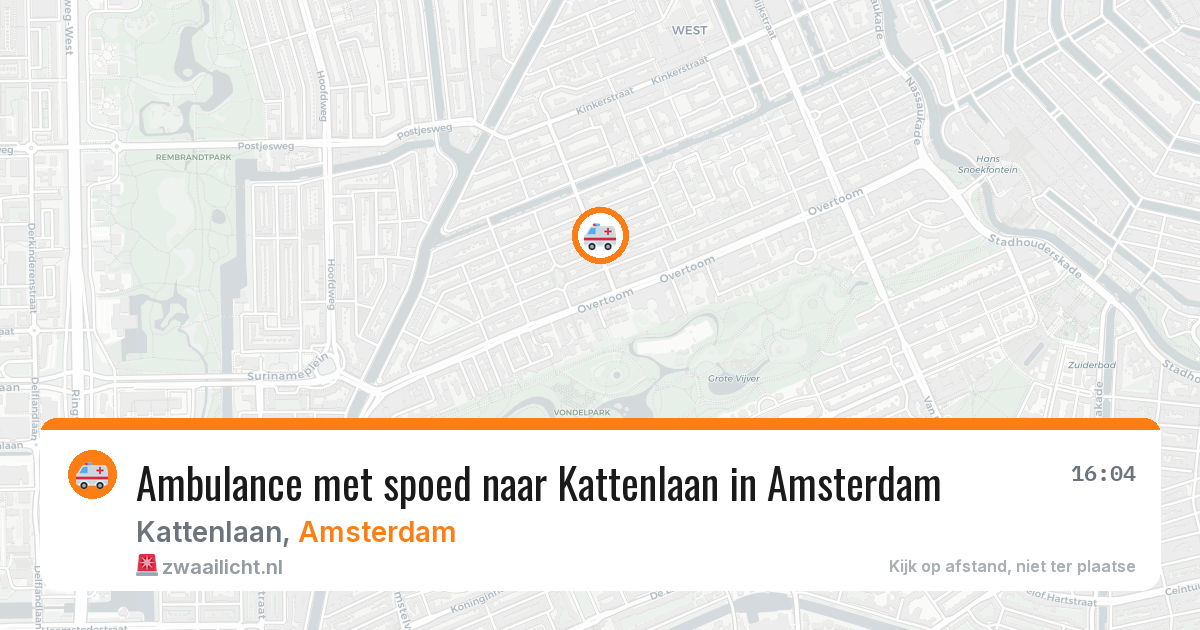 Ambulance met spoed naar Kattenlaan in Amsterdam — 9 aug 2026