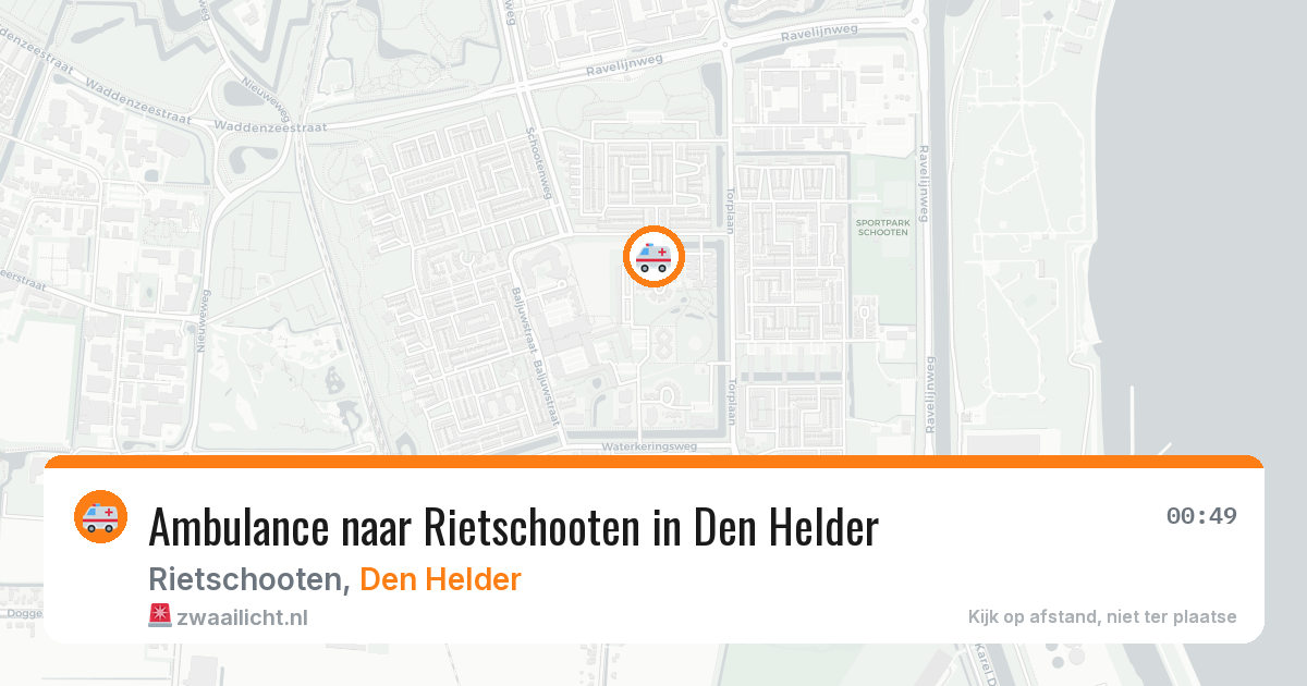 Ambulance naar Rietschooten in Den Helder — 29 jul 2026