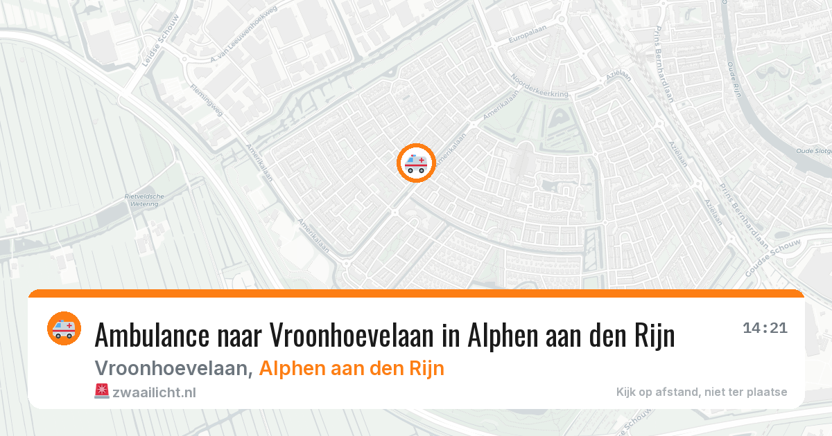 Ambulance naar Vroonhoevelaan in Alphen aan den Rijn — 23 jun 2026